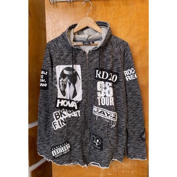 JAY Z REASONABLE DOUBT 20th Anniversary Tour Full Zip Hoodie Hip Hop Punk Sz L - Picture 2 of 10